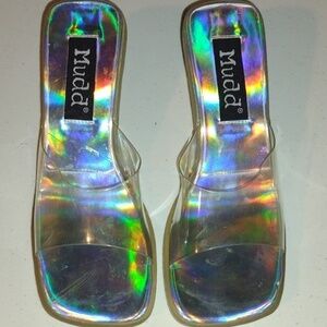 Y2K Mudd Translucent Sandals size9 vintage
